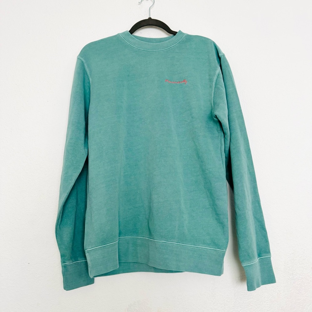 PHENOMENAL WOMAN Phenomenally Sweathshirt Oversized Cotton Blend Teal Size S